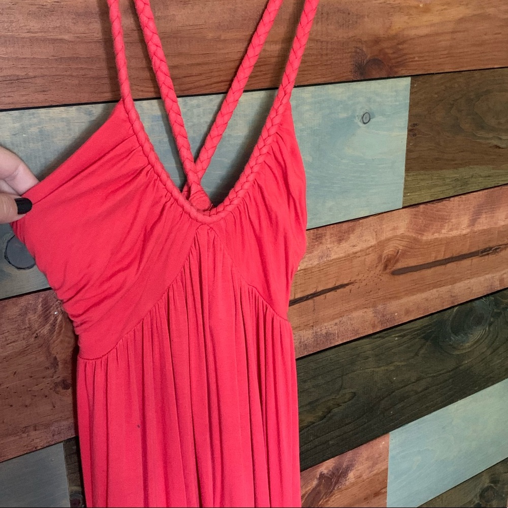 🌼Pink Summer Maxi Dress Braided Straps🌼 - Picture 8 of 9